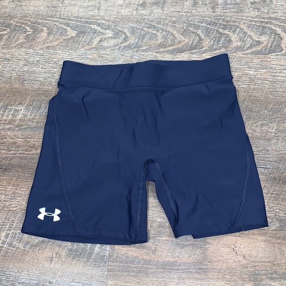 Under Armour | Shorts | Under Armour Navy Blue Womens Spandex Size Small |  Poshmark